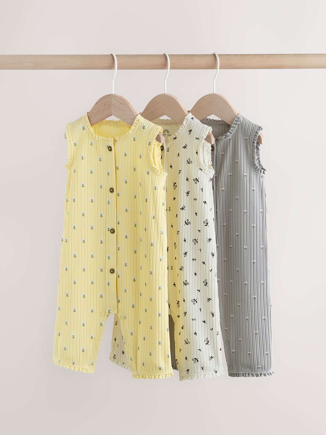 NEXT Kids Girls Pack Of 3 Rompers-picture-46