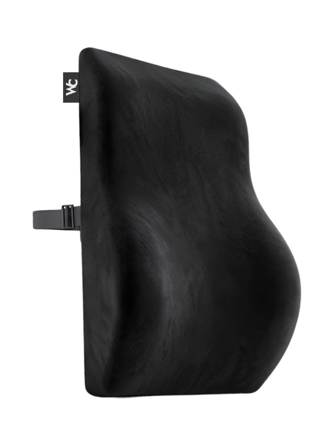WonderCare Black Memory Foam Filled Faux Velvet Therapedic Pillow-image-20