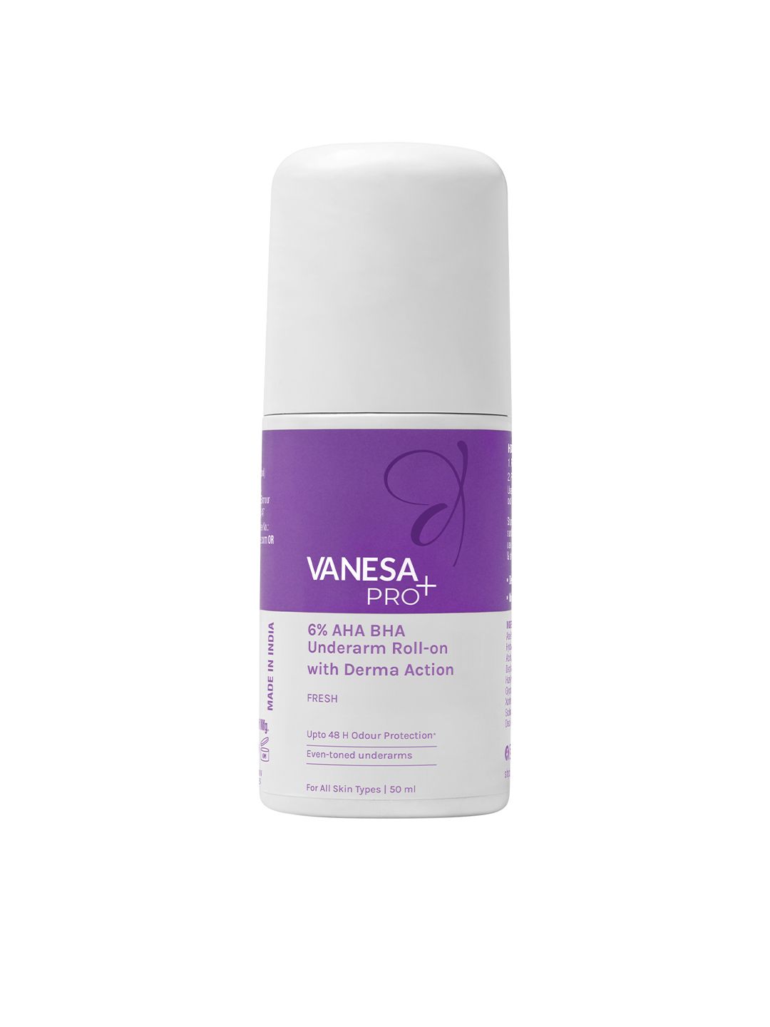 Vanesa Pro+ 6% AHA BHA Underarm Roll-On with Derma Action 50 ml - Fresh-picture-15