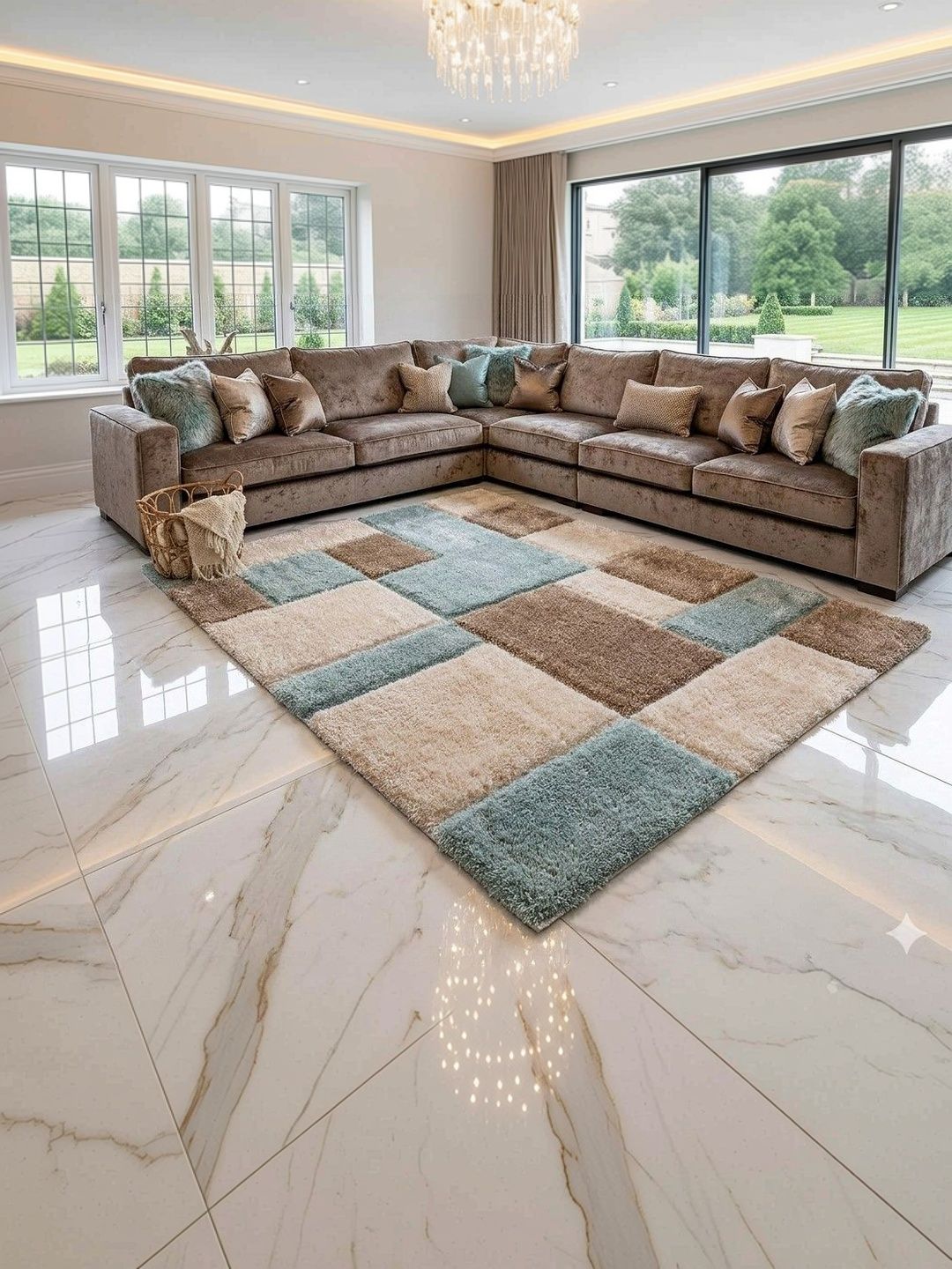 ZAMZAM CARPET Gunmetal-Toned Shaggy Polyester Carpet-picture-7