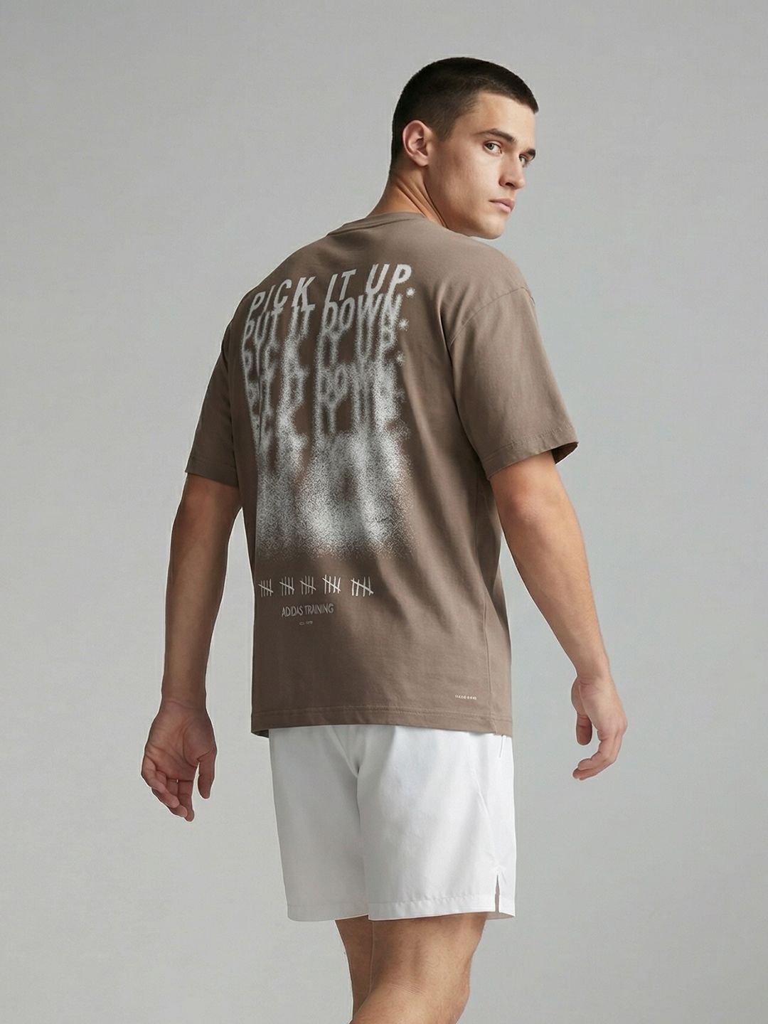 ADIDAS Typography Printed Drop-Shoulder Sleeves ClimaCool Oversized T-shirt-image-20