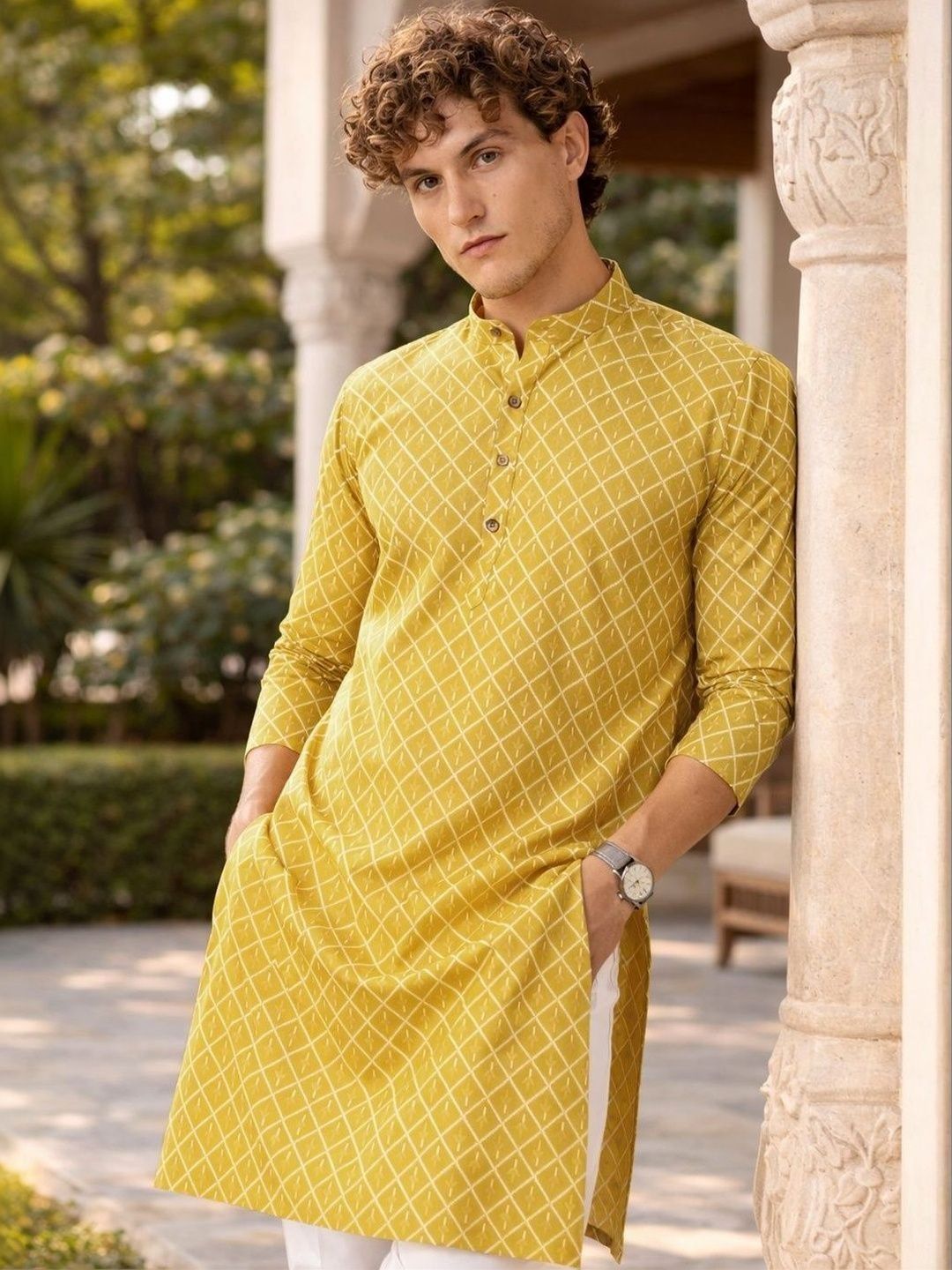 Anouk Men Printed Regular Kurta with Trousers-image-44
