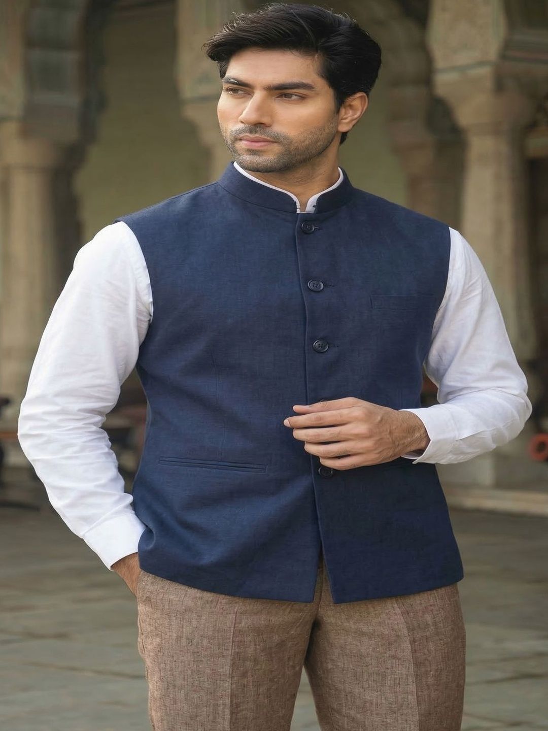 THE FASHION HUB Single-Breasted Nehru Jacket-picture-14