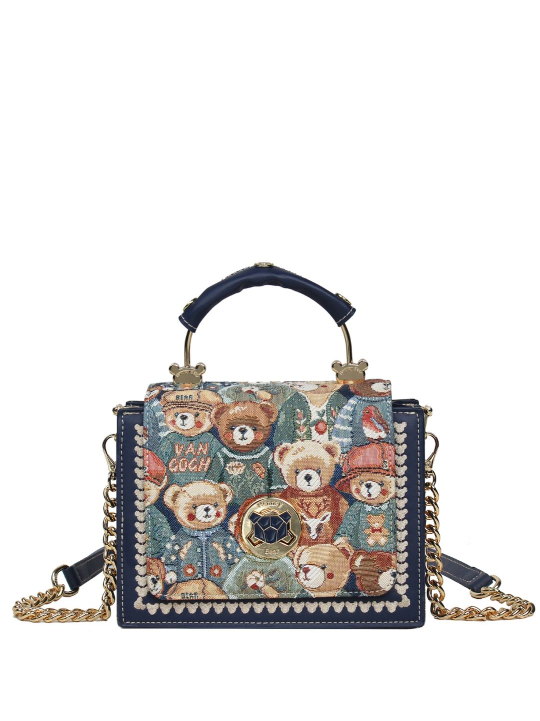 Henney Bear Women Textured Satchel Bag-picture-29