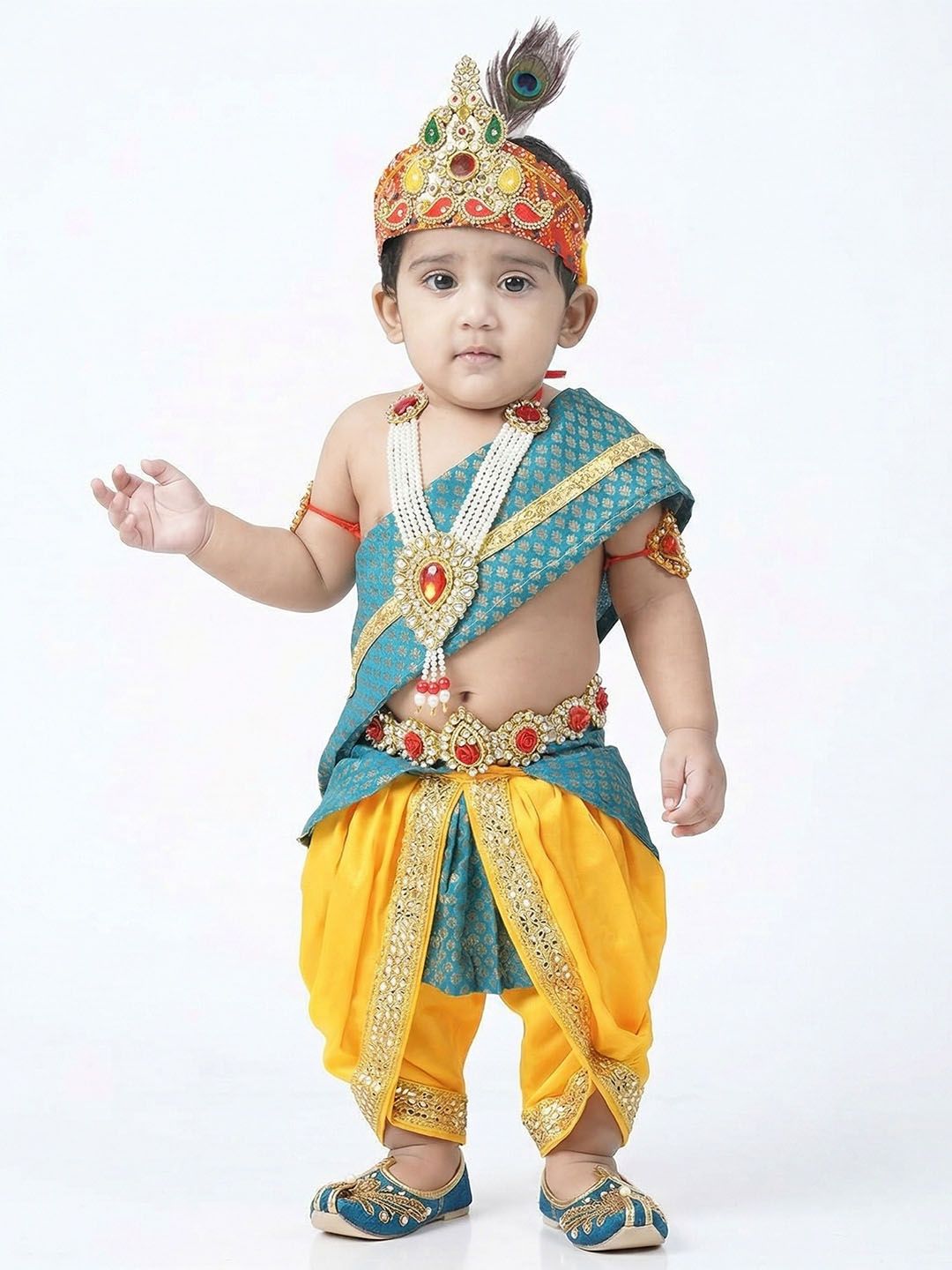 itsmycostume Boys Janamashtmi Krishna Costume Set-picture-35