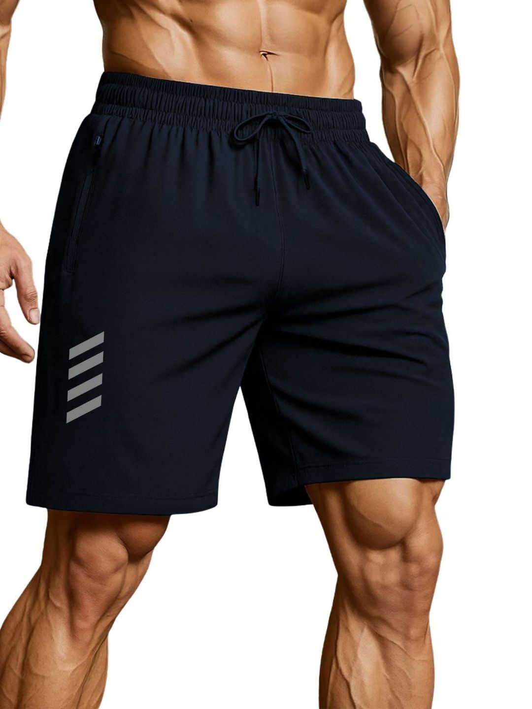 3Colors Men Low-Rise Running Sports Shorts-picture-20