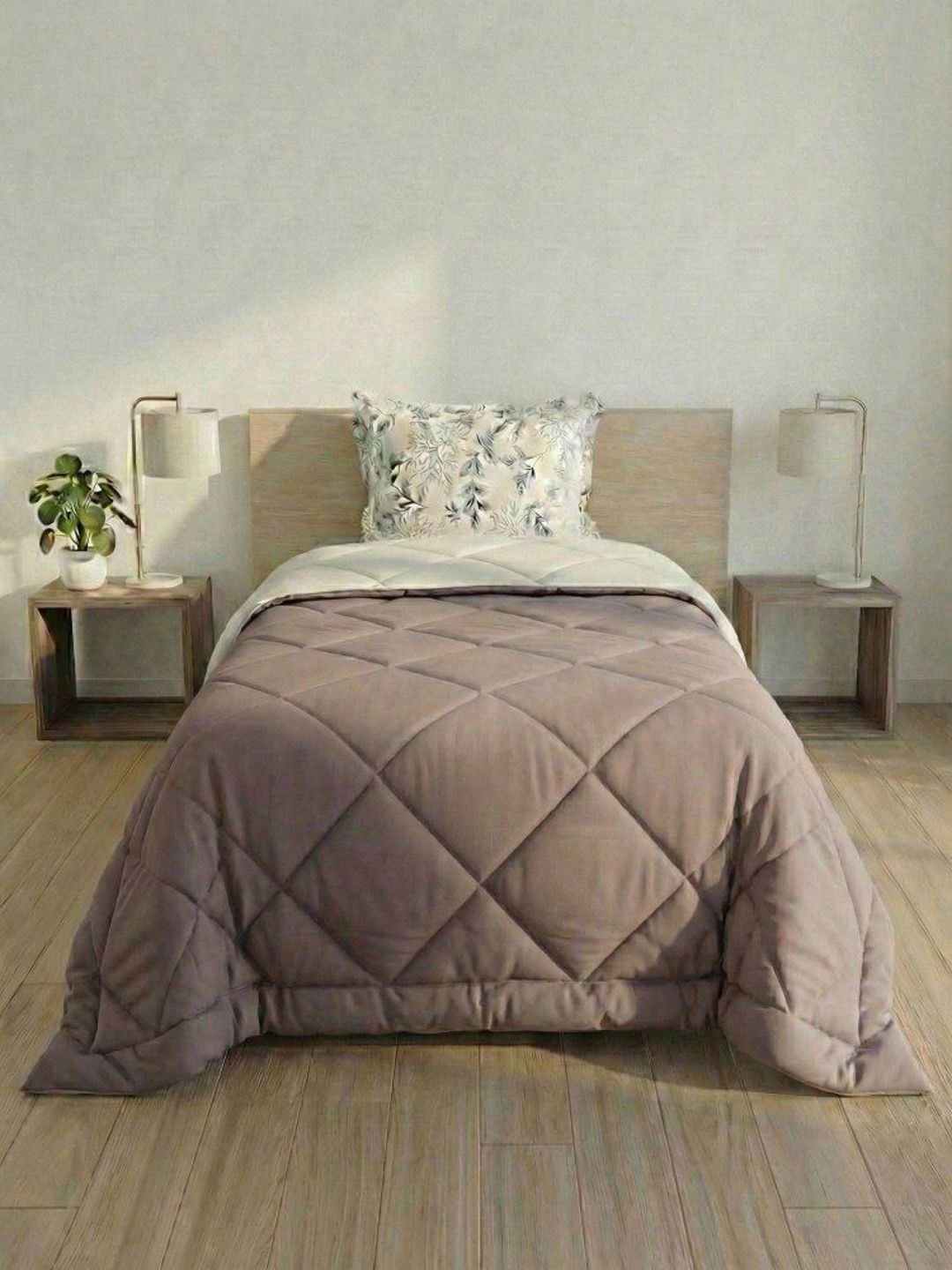 MAFATLAL Brown Microfiber AC Room 150 GSM Comforter-image-38
