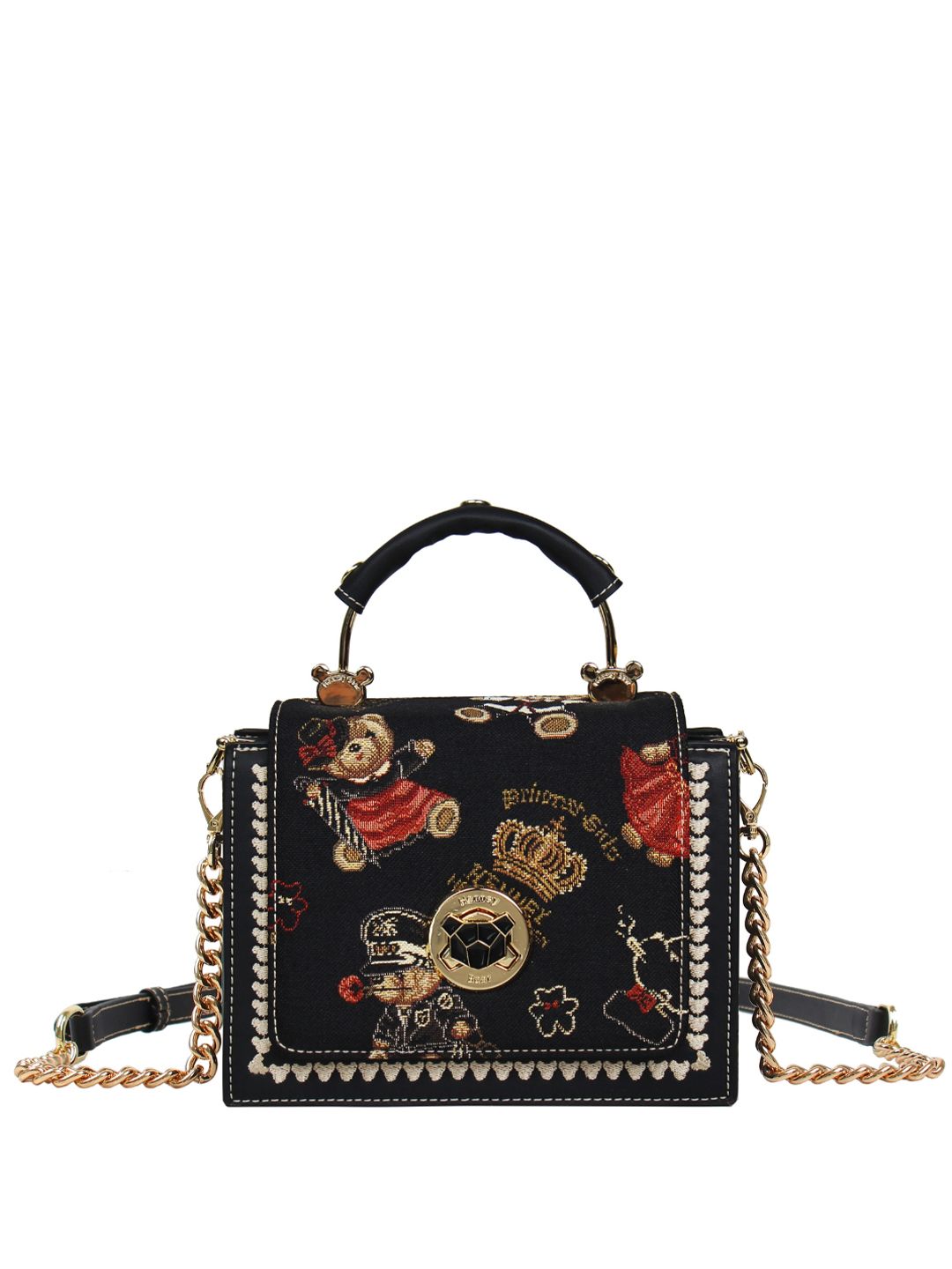 Henney Bear Tapestry Crown Bear Sling Bag-picture-24