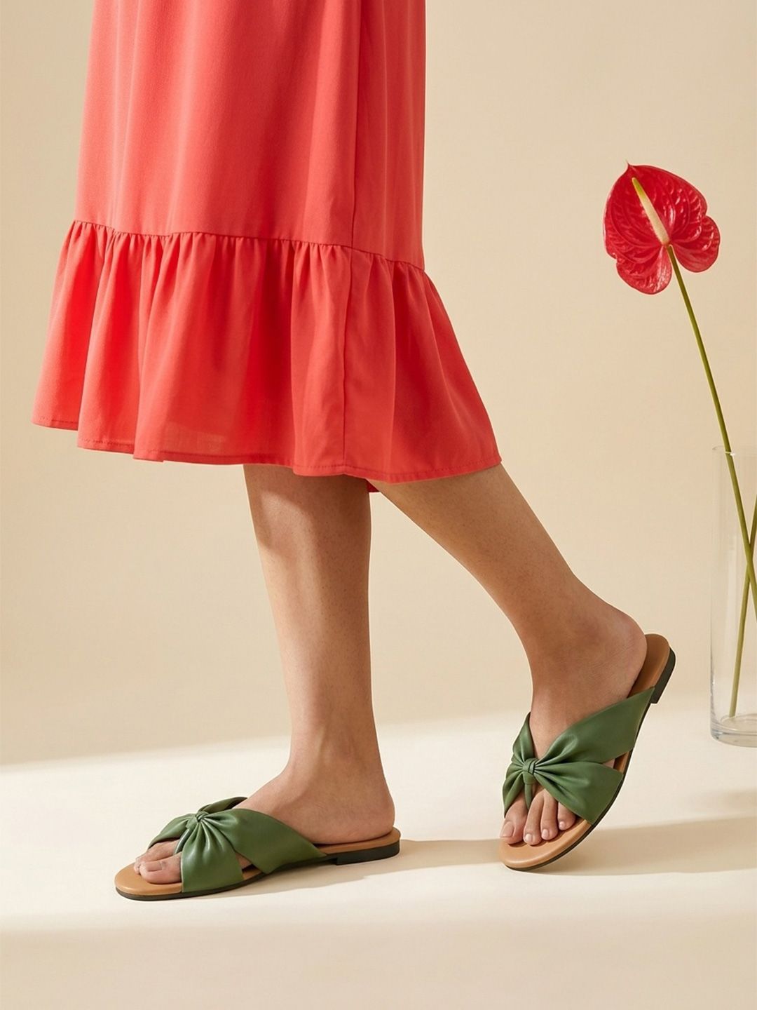Dot21 Flatform Open Toe Bows Comfort Sandals-image-31
