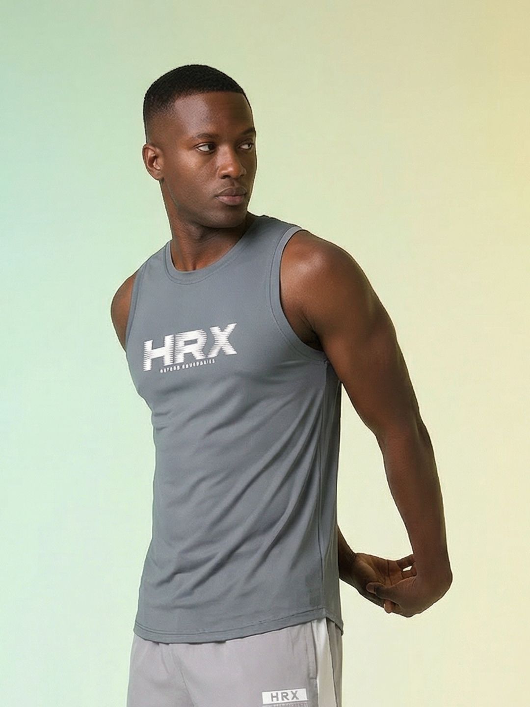 HRX by Hrithik Roshan Brand Logo Printed Rapid Dry Training T-shirt-picture-18