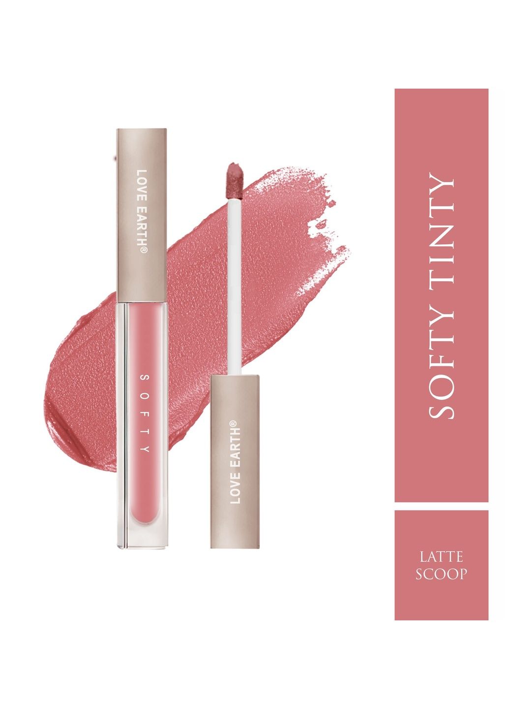 LOVE EARTH Softy Tinty Lipstick With Vitamin E & Squalane - 2 ml - Mauve Soft Pink