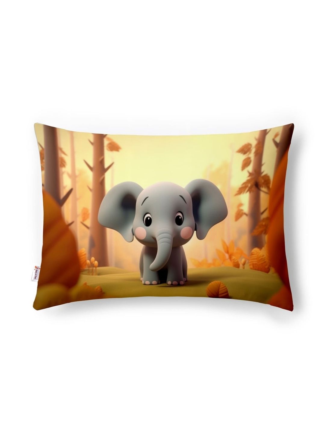 knots of love Brown Fibre Filled Faux Velvet Ultra Soft Baby Pillow-image-38
