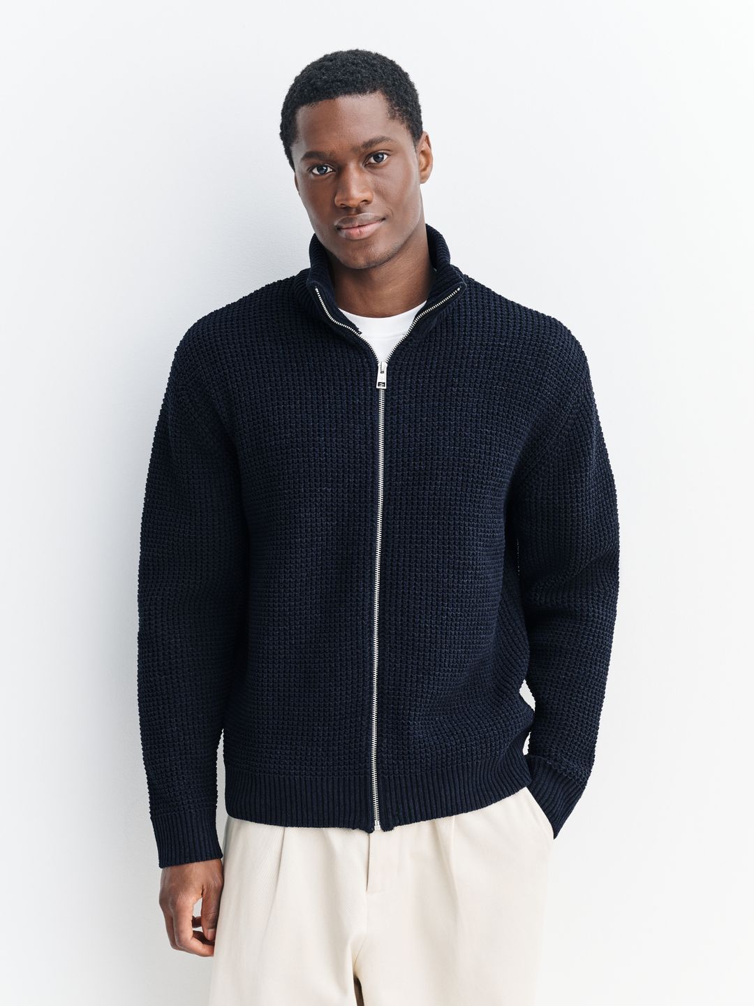 NEXT Men Textured Mock Collar Sweatshirt-picture-25