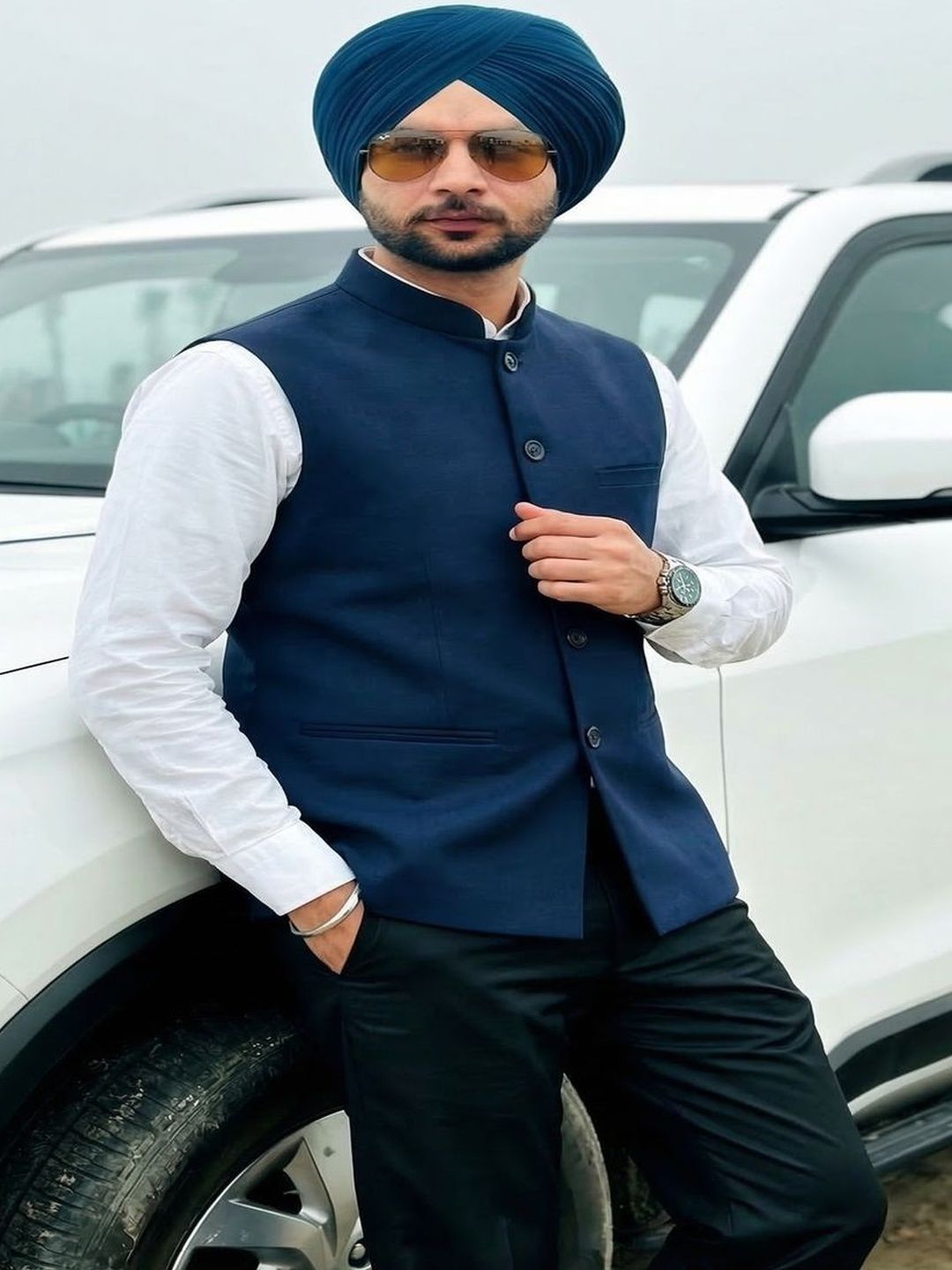 THE FASHION HUB Single-Breasted Nehru Jacket-picture-50