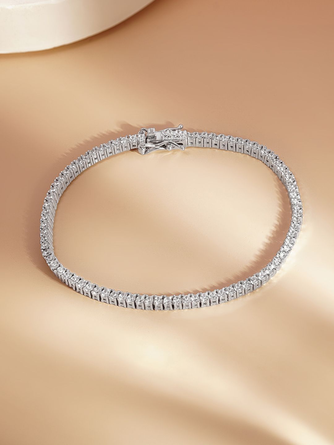 Rubans Fine Silver Women Sterling Silver Silver-Plated Link Bracelet-image-4