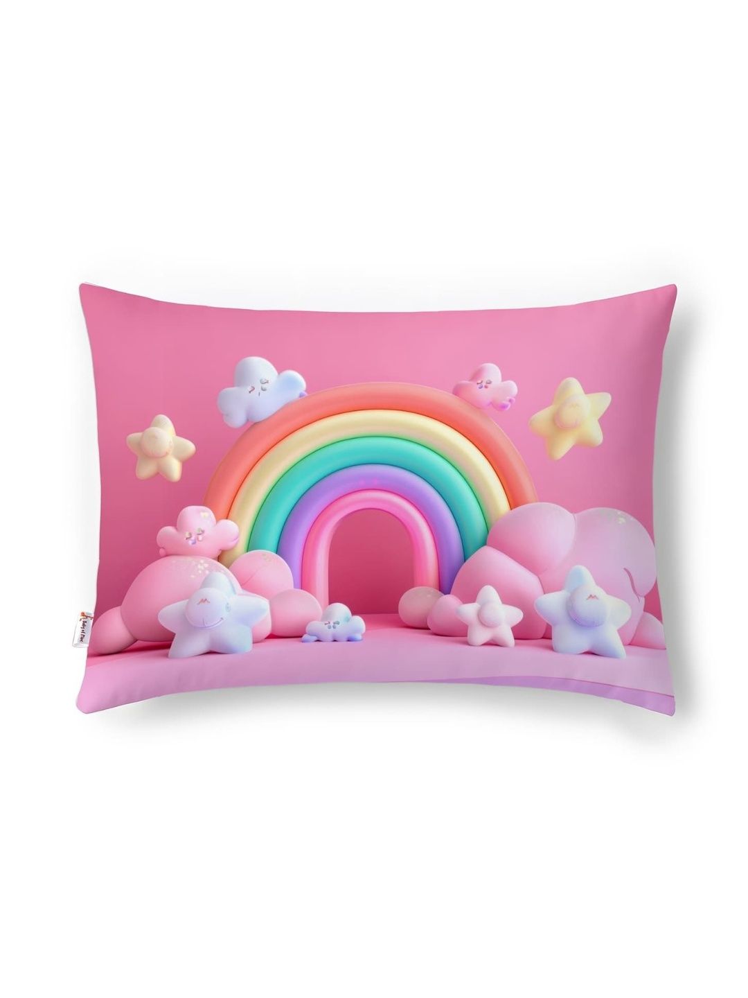 knots of love Blue Fibre Filled Faux Velvet Ultra Soft Baby Pillow-image-41