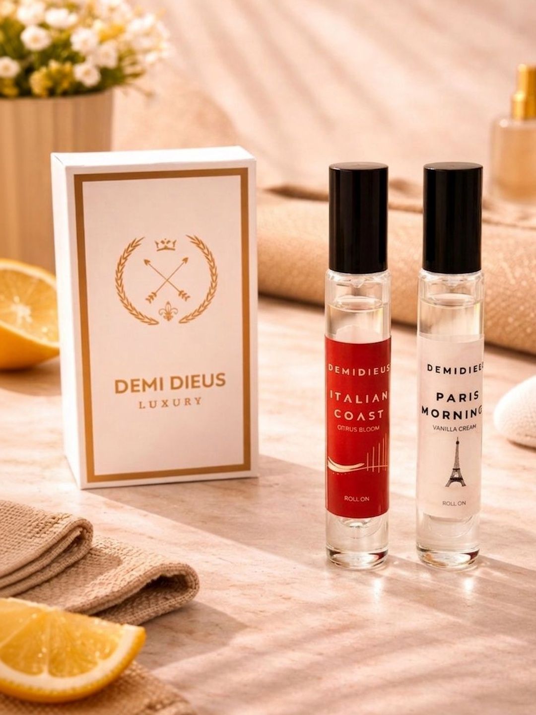 DEMI DIEUS Set Of 2 Paris Mornings & Italian Coast Long Lasting Roll-On Attar - 8 ml-picture-34