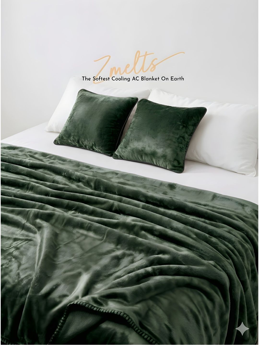 Zarf Green & White Solid Cotton 5 Piece Double King Superfine Bedding Set-picture-19