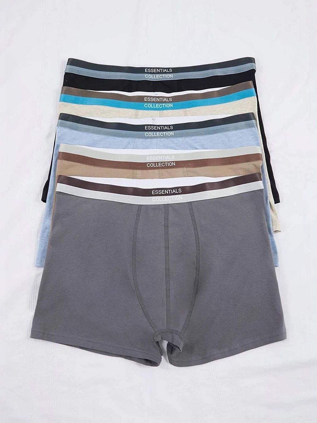 Trendyol Pack of 5 Cotton Solid Trunks-picture-23
