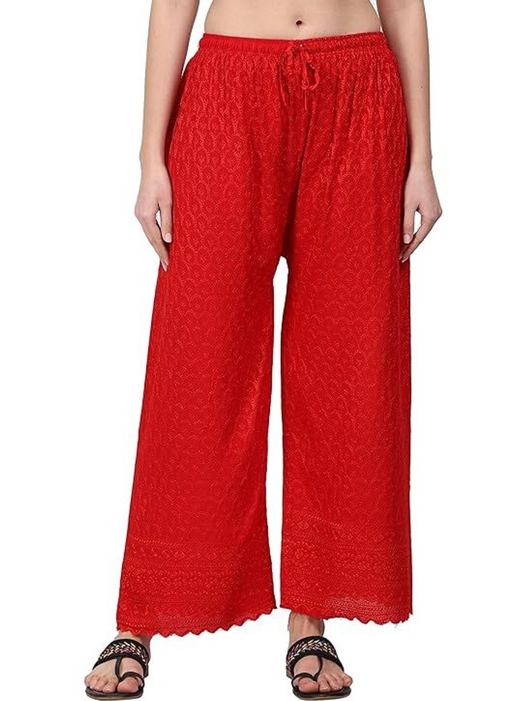 Thrifty Thread Women Ethnic Motifs Embroidered Handloom Ethnic Palazzos-picture-37