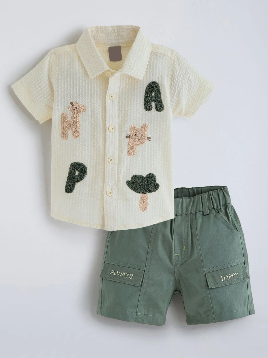 Hopscotch Chenille Embroidered Cotton Short Set-image-15