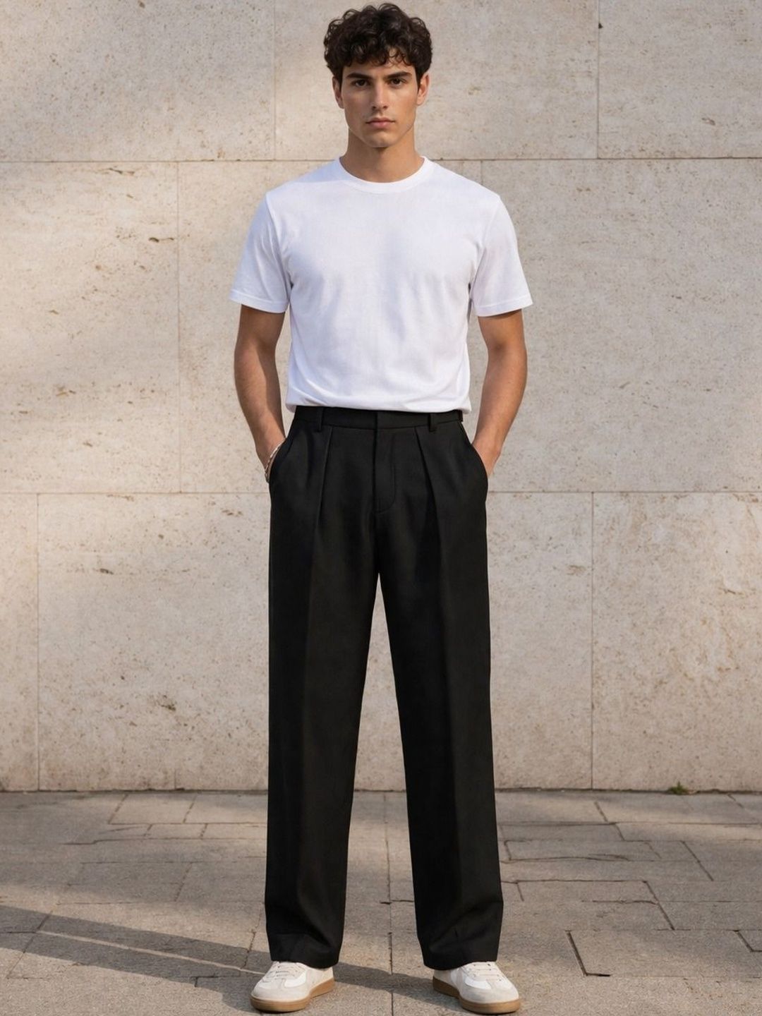NOWI Men Pleated Trousers-image-40