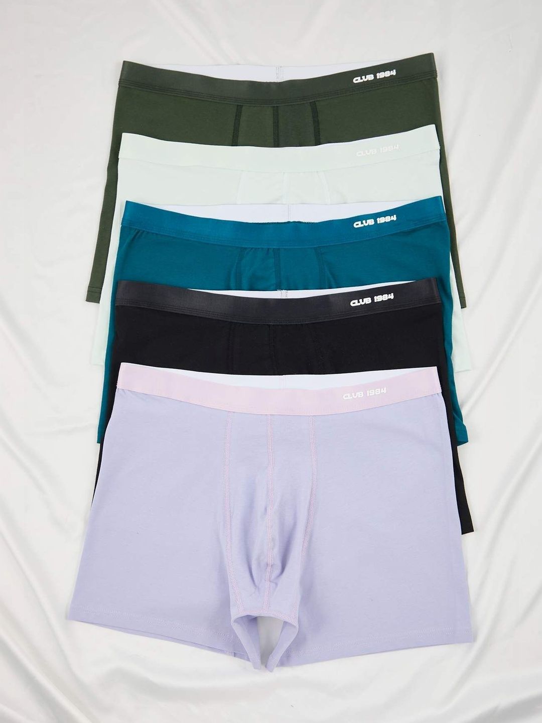 Trendyol Pack of 5 Cotton Solid Trunks-picture-21