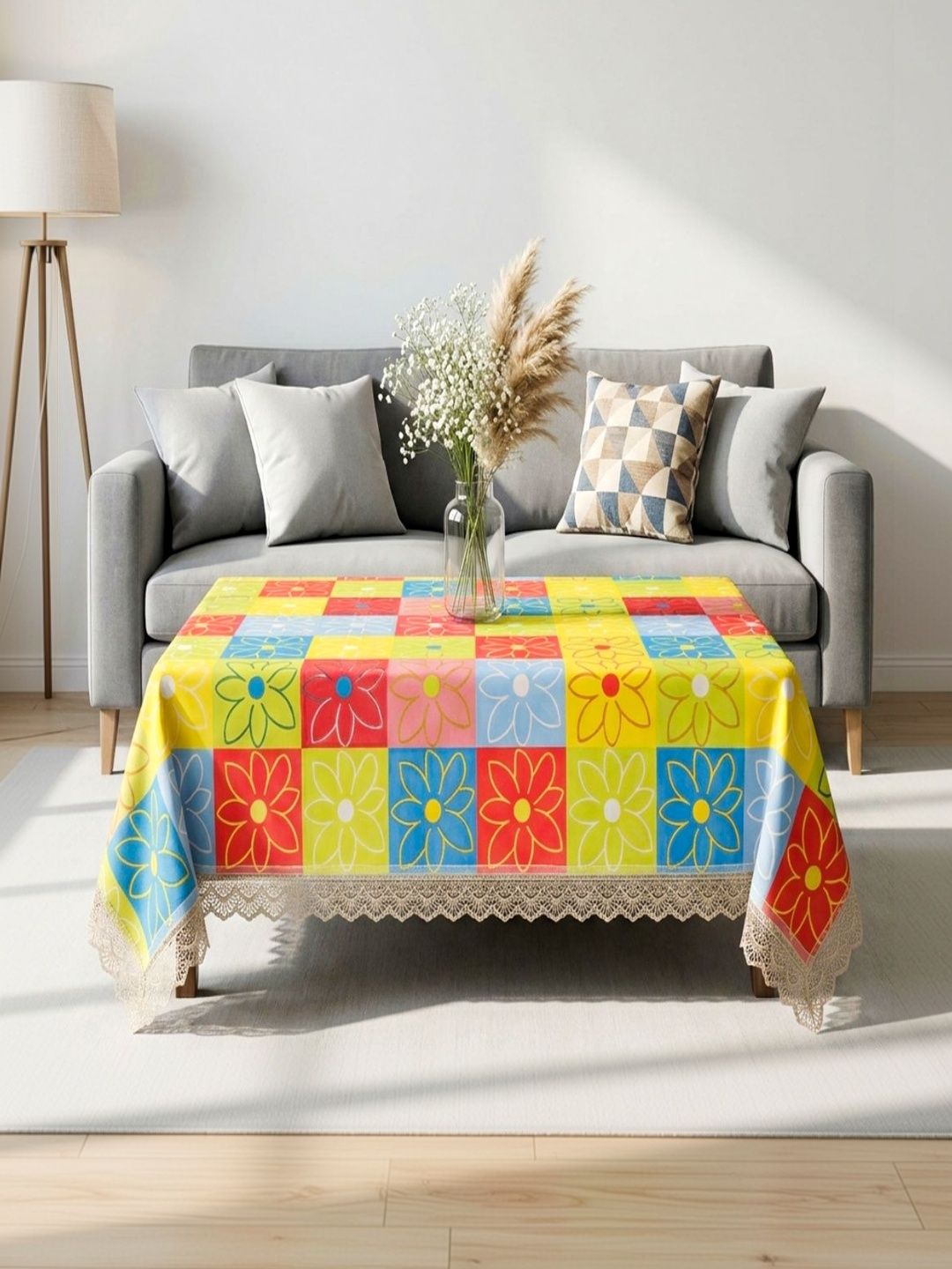 vstucart Multicoloured Floral Waterproof 4-Seater Table Cover-picture-39