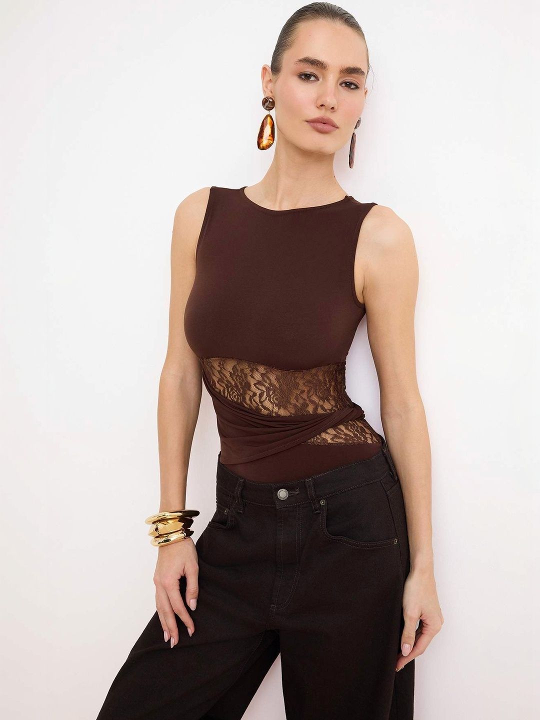 Trendyol Round Neck Bodysuit-image-38