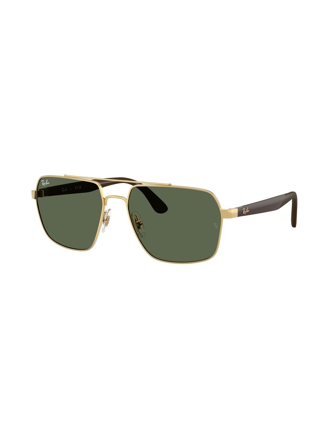 Ray-Ban Unisex Green Lens & Gold-Toned Sunglasses with-picture-1