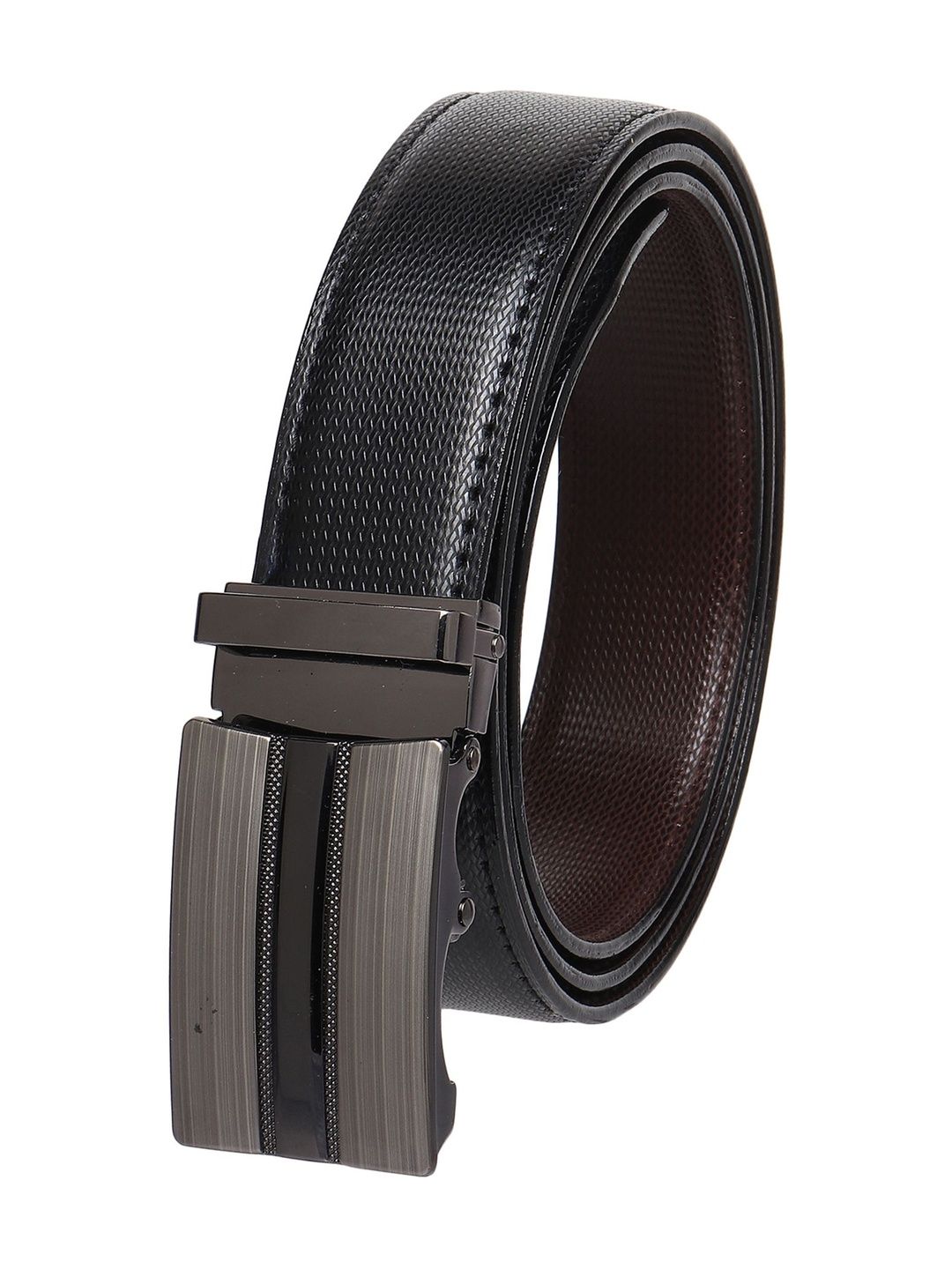 The Roadster Lifestyle Co Textured Belt With Auto lock Buckle-image-19