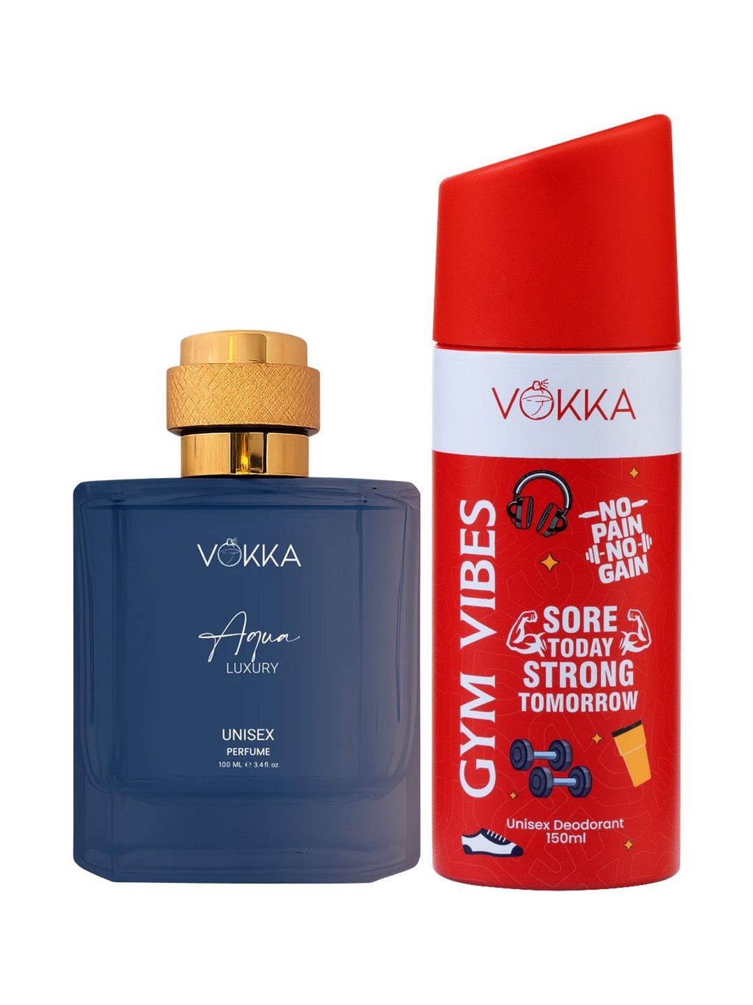 VOKKA Set Of 2 Aqua Perfume - 100 ml & Gym Vibes Deodorant - 150 ml-picture-13