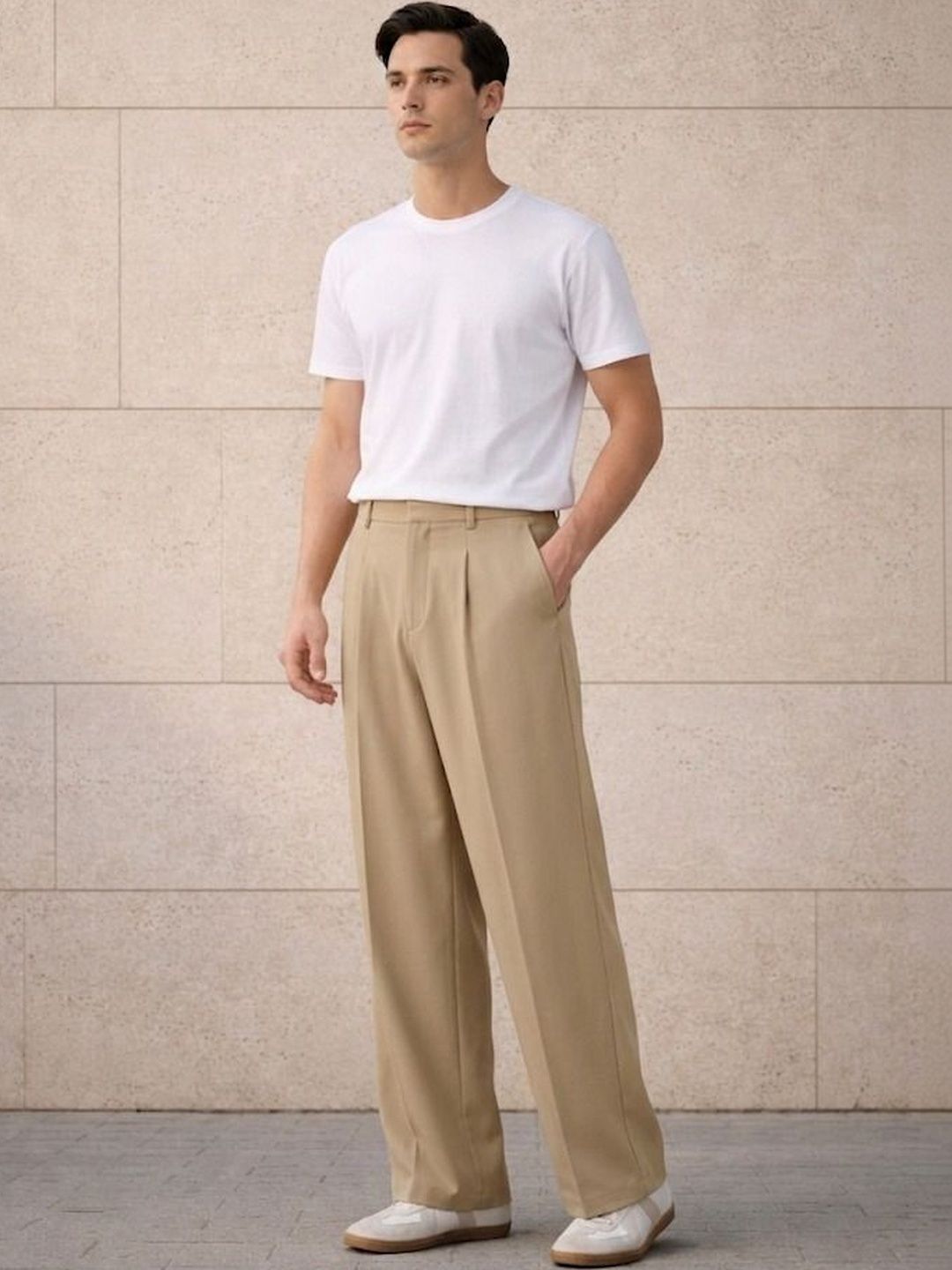 NOWI Men Pleated Trousers-picture-24
