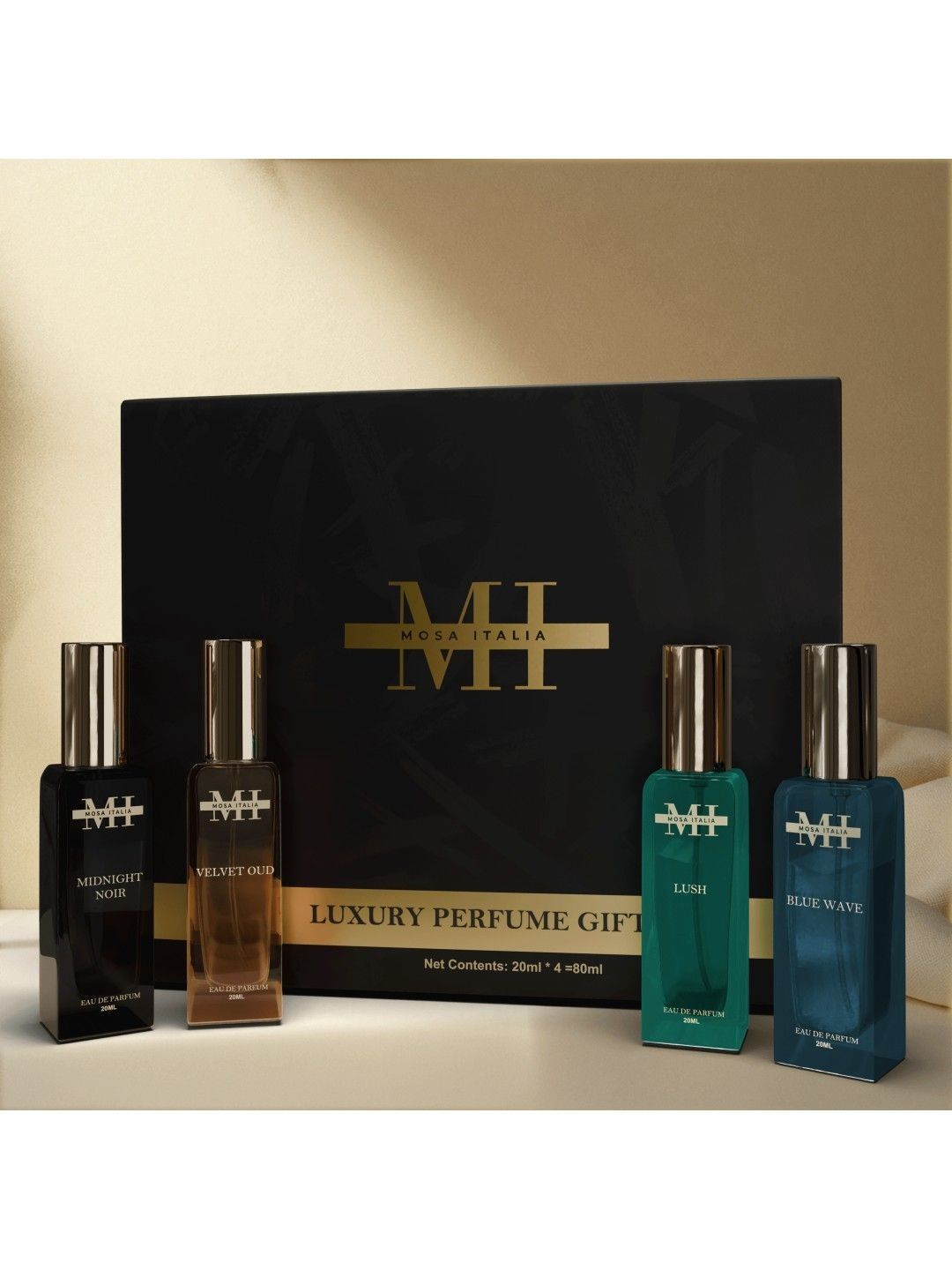 MOSA ITALIA Midnight Noir Velvet Oud Lush & Blue Wave Long Lasting EDP - 20 ml Each-image-32
