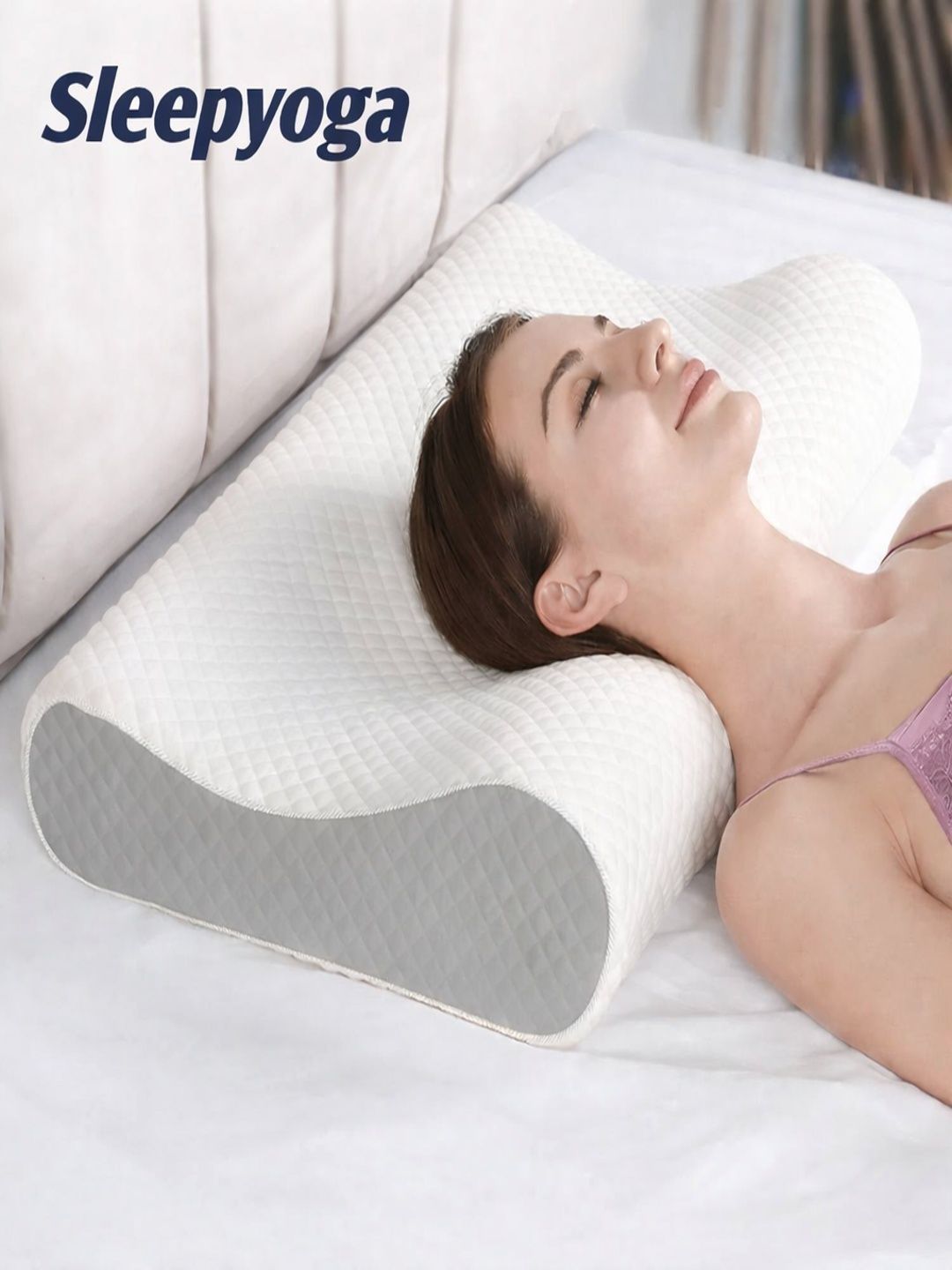 sleepyoga Grey Gel Pillow-image-12