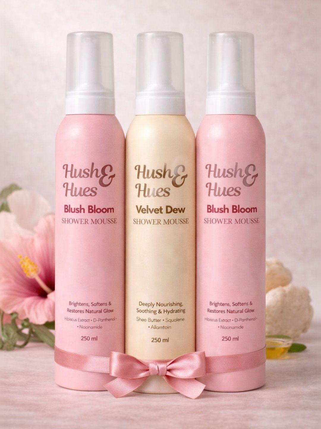 Hush & Hues Set Of 3 Blush Bloom & Velvet Dew Shower Mousse - 250 ml Each-image-25