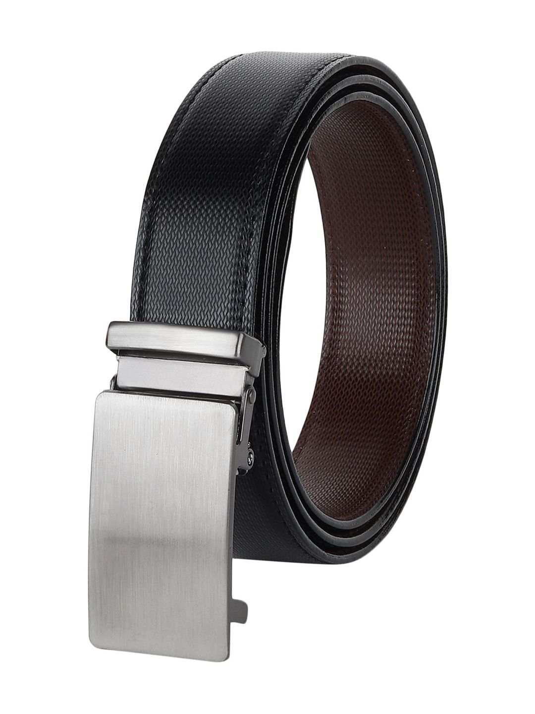 The Roadster Lifestyle Co Textured Belt With Auto lock Buckle-picture-49