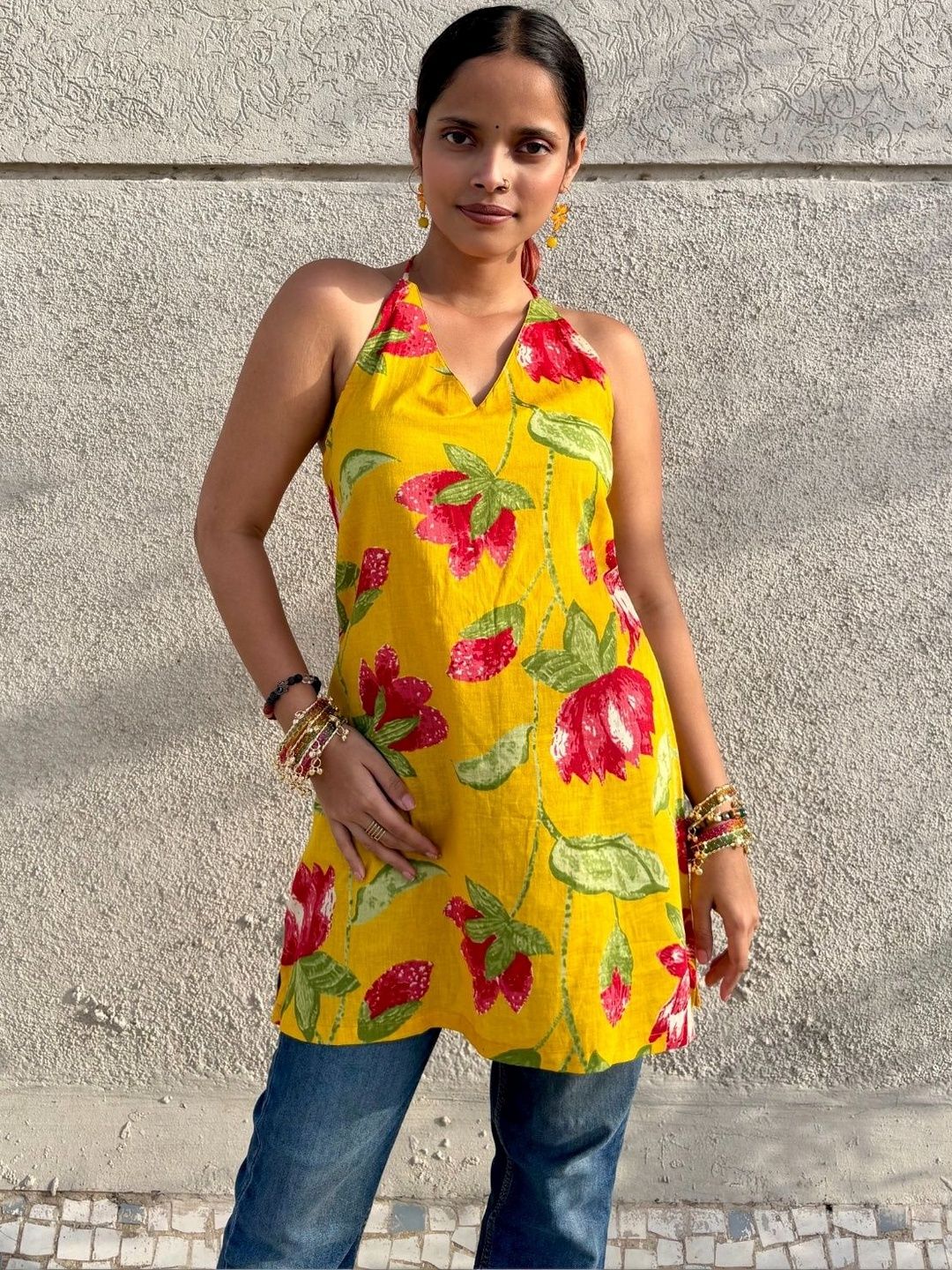 Tarinni Floral Printed Pure Cotton Kurti-image-47