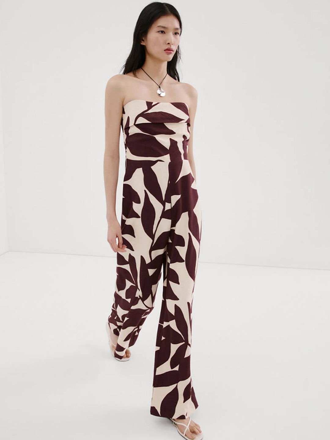 MANGO Strapless Printed Basic Jumpsuit-picture-38