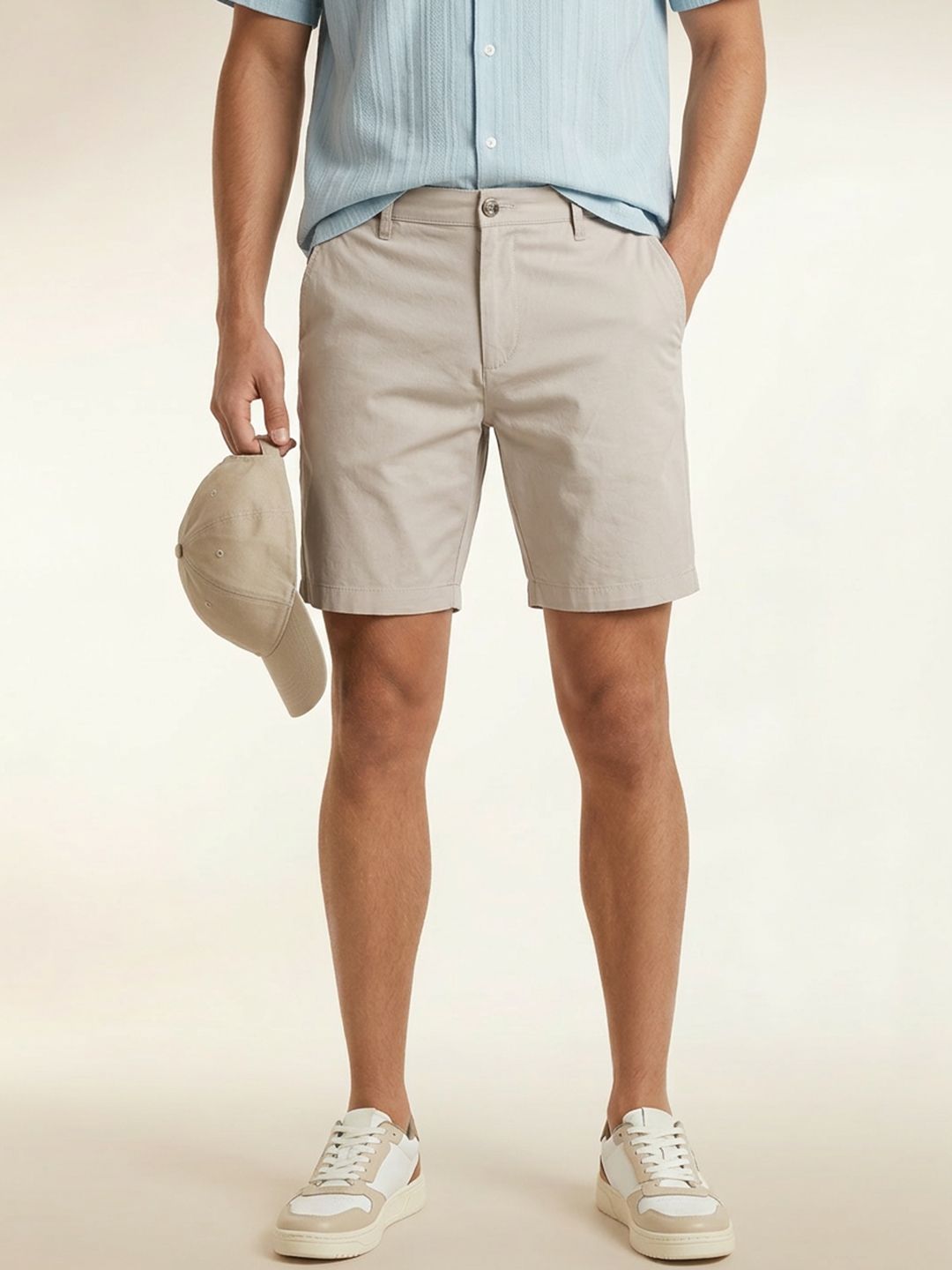 Nautica Men Slim Fit Pure Cotton Chino Shorts-picture-43