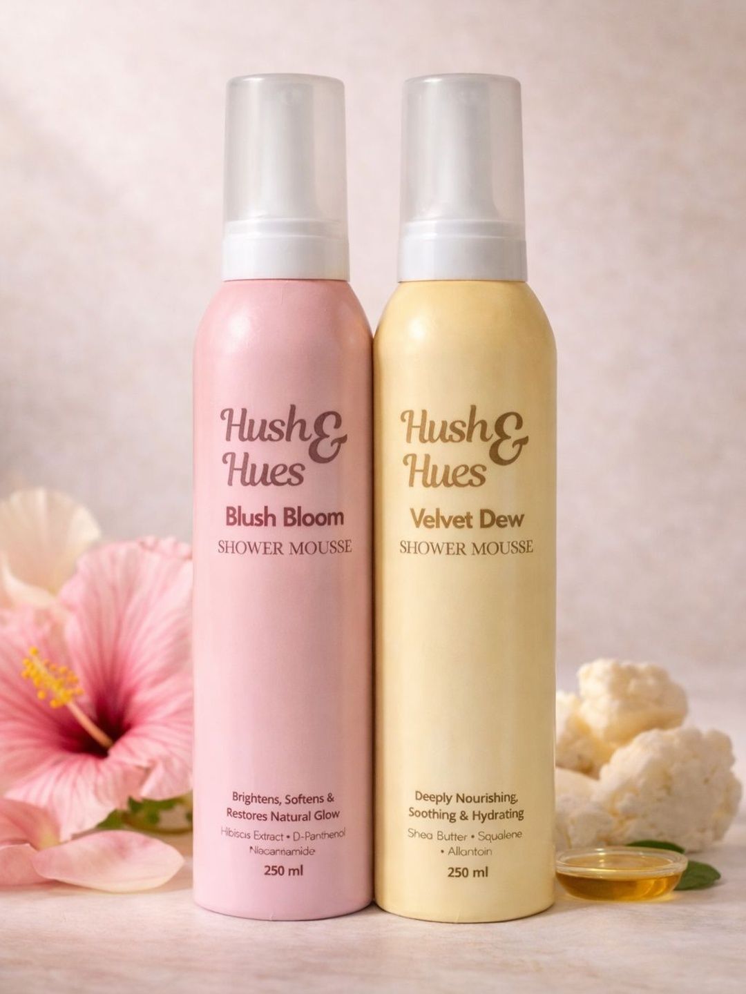 Hush & Hues Set Of 2 Blush Bloom & Velvet Dew Shower Mousse - 250 ml Each-image-23