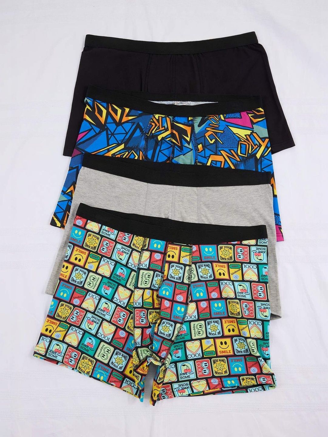 Trendyol Pack of 4 Cotton Printed Trunks-image-21