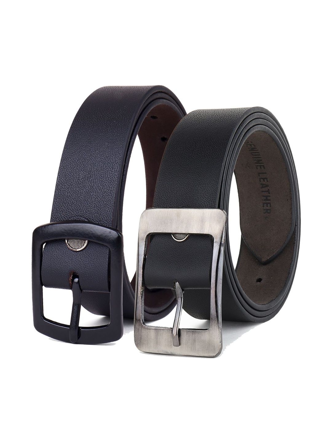 The Roadster Lifestyle Co Men Set of 2 Textured Leather Formal Belt-picture-21