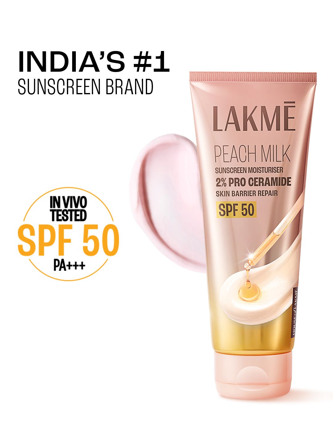 Lakme Peach Milk SPF 50 Sunscreen Moisturiser with 2% Pro-Ceramides & Peptides - 200 g-image-33