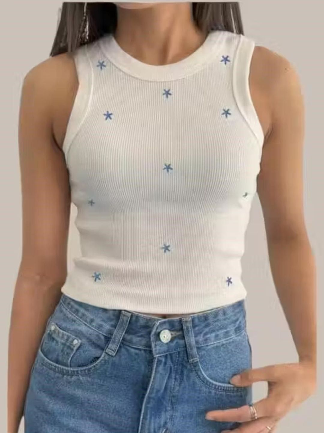 girlsify Embroidered Blouson Crop Top-image-28