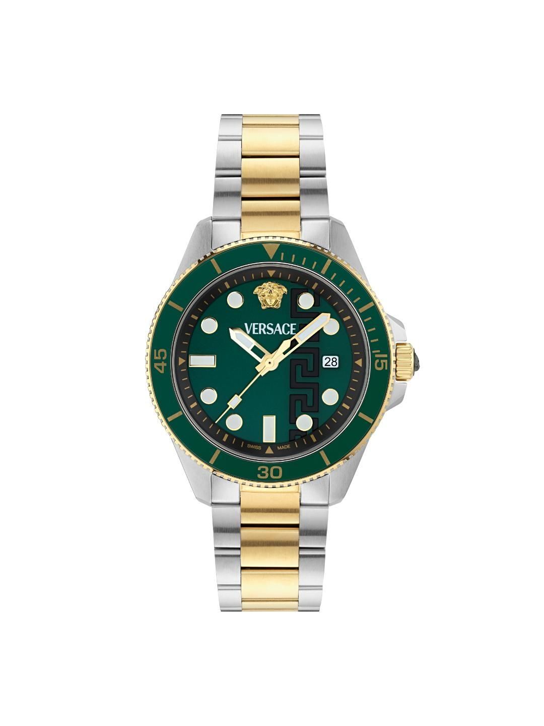 Versace Men Brass Dial & Stainless Steel Straps Analogue Watch VE5J00426-image-33
