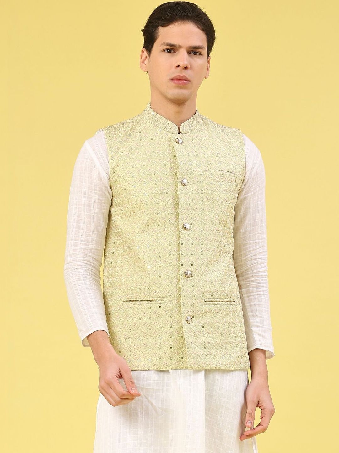 V-Mart Men Woven Nehru Jackets-picture-14