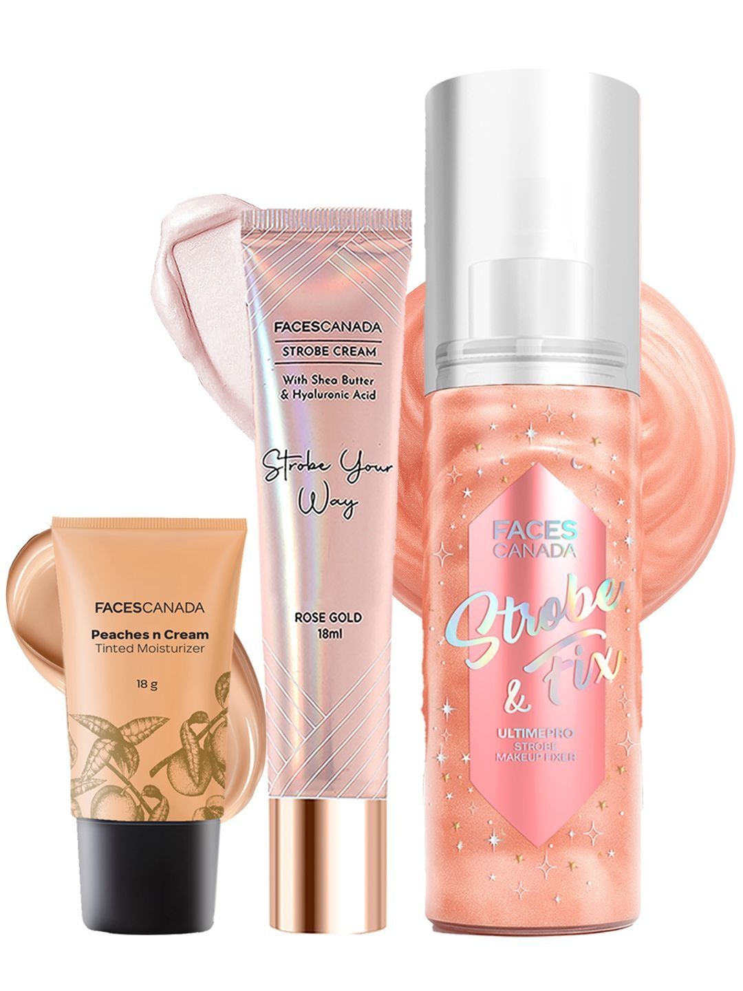 FACES CANADA Set of 3 Strobe Cream + Tinted, Moisturizer & Strobe Makeup Fixer-image-35