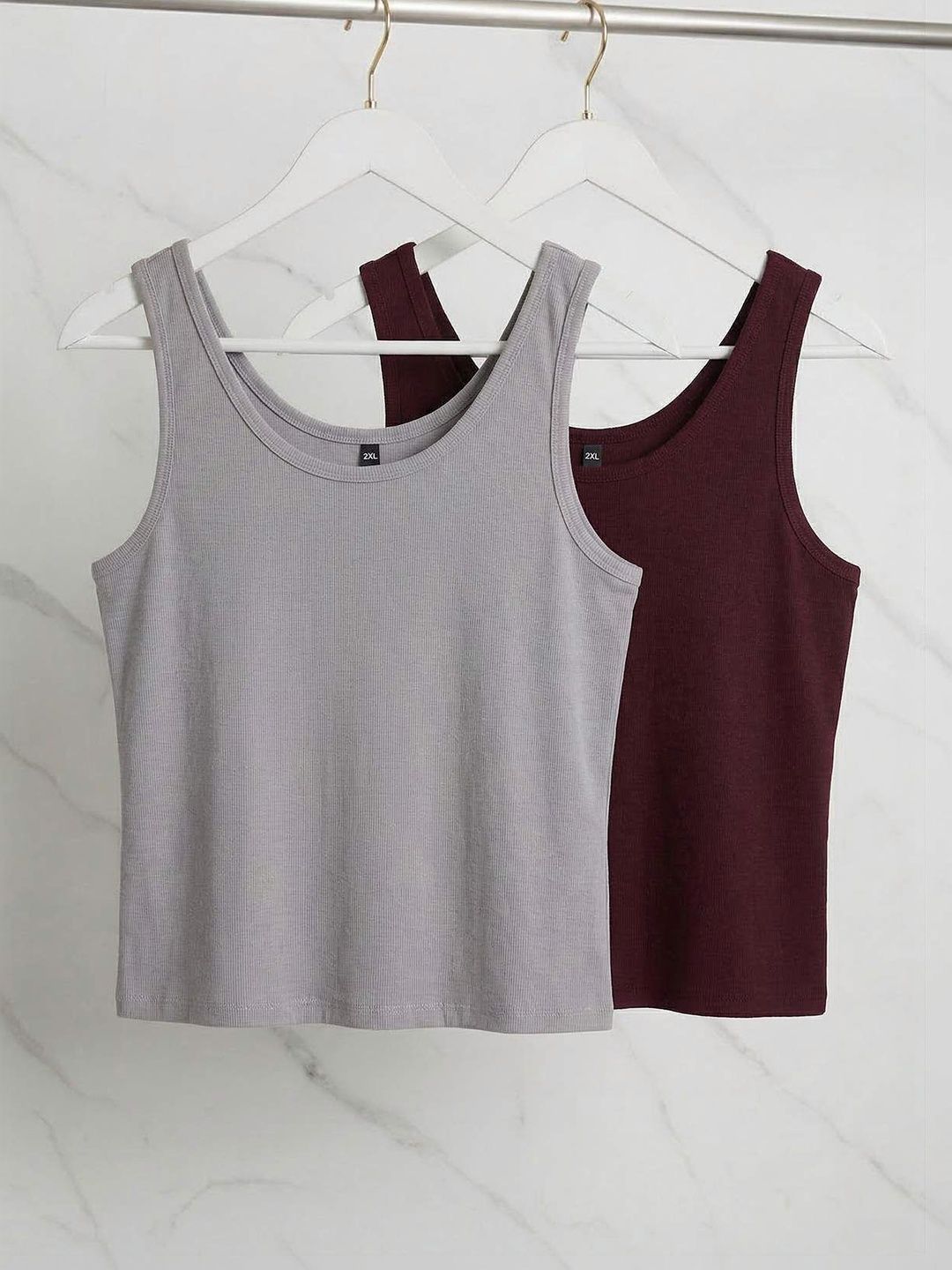 Trendyol Pack Of 2 Non Padded Camisoles-picture-40