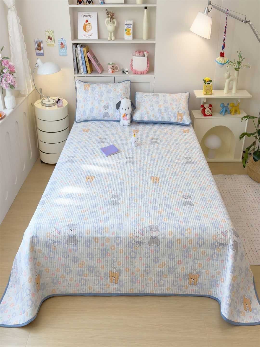 JC HOME 162TC Double king Bedcover With 2 Pillow Covers-picture-56